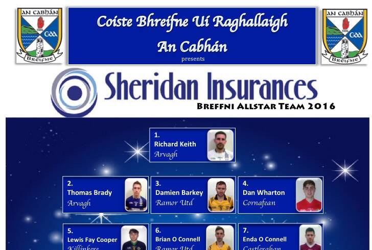 2016 Sheridan Insurances Breffni Allstars Announced