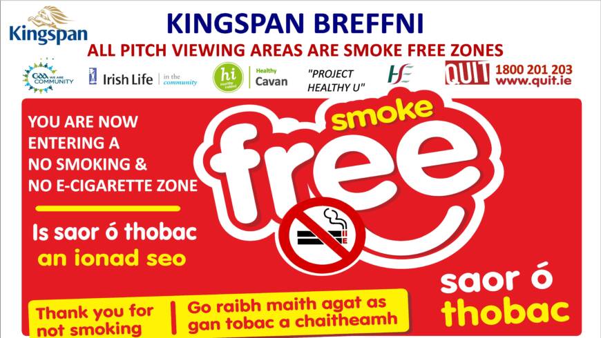 Cavan GAA Adopt Tobacco ControlPolicy for Kingspan Breffni