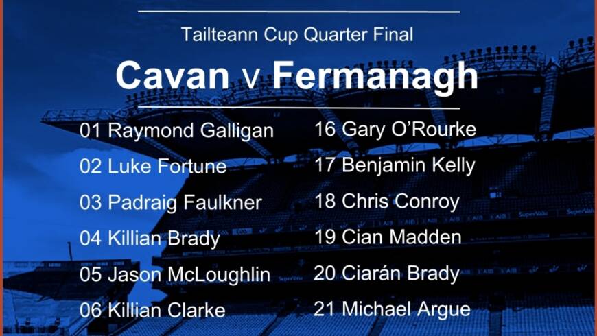 Cavan Team named ahead of Tailteann Cup Quarter Final