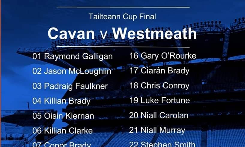Cavan Panel and Management team for Tailteann Cup Final