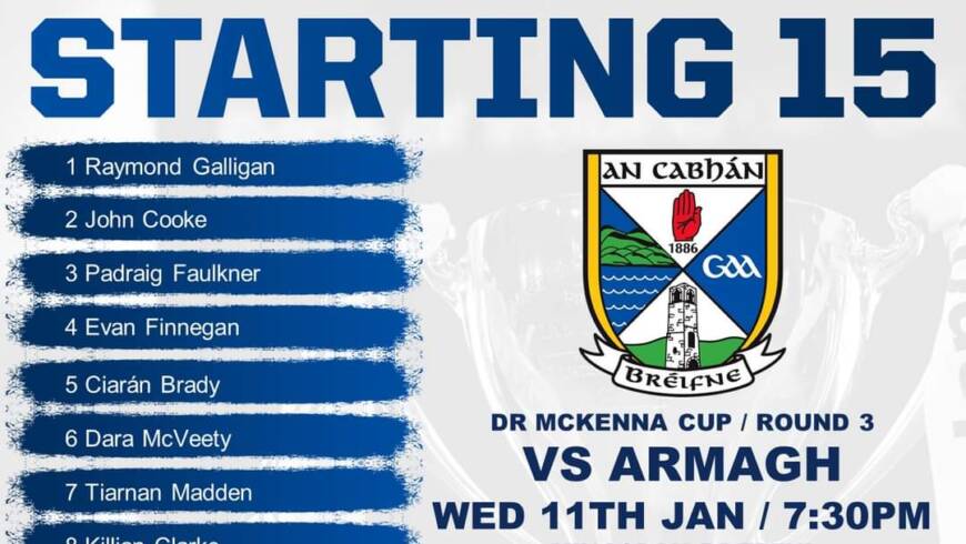 Bank Of Ireland McKenna Cup  Rd 3 Cavan V Armagh
