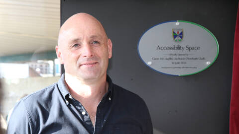 Rodney Wilton owner of Wilton Recycling who Collaborated with Cavan GAA to construct the new accessibility area in Kingspan Breffni which was opened before the Cavan V Dublin championship game.